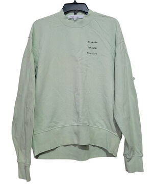 Proenza Schouler New York Women Light Green Sweatshirt Size XS